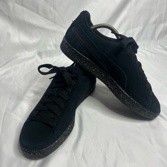 Puma Triplex Mono Casual Shoes Black Paint Splatter W 8.5 - Picture 1 of 11